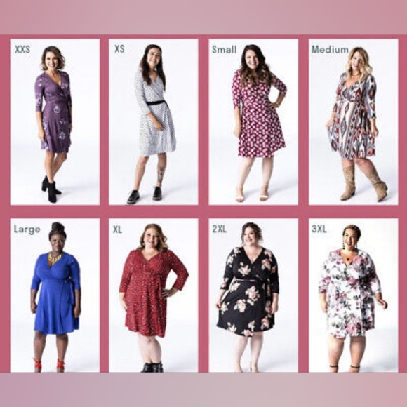 Lularoe Michelle Wrap Style Dress in Green & Pink Stripe Print Size XL - Picture 7 of 7